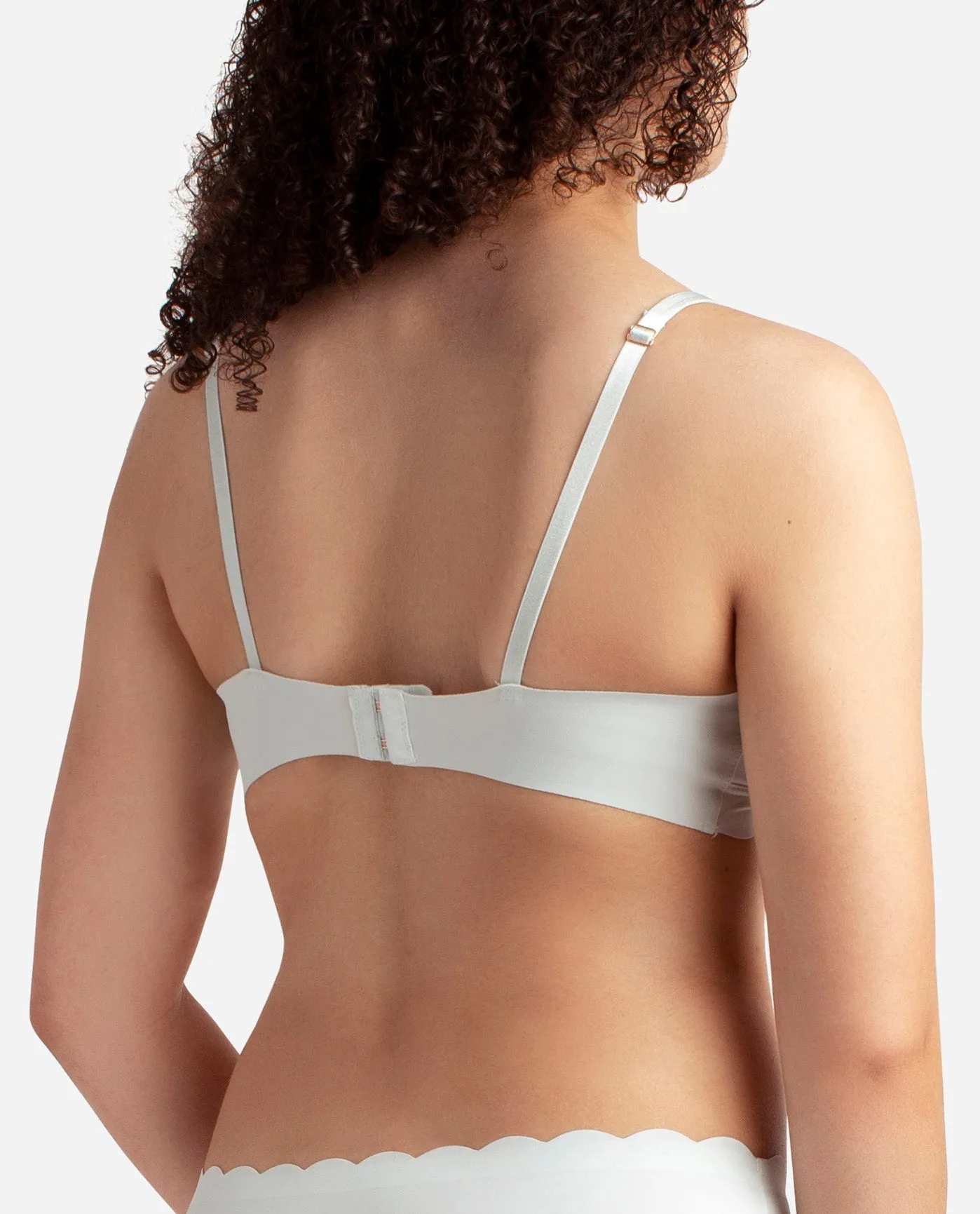 2-Pack Laser Wire Free Bra With Scallop Edge