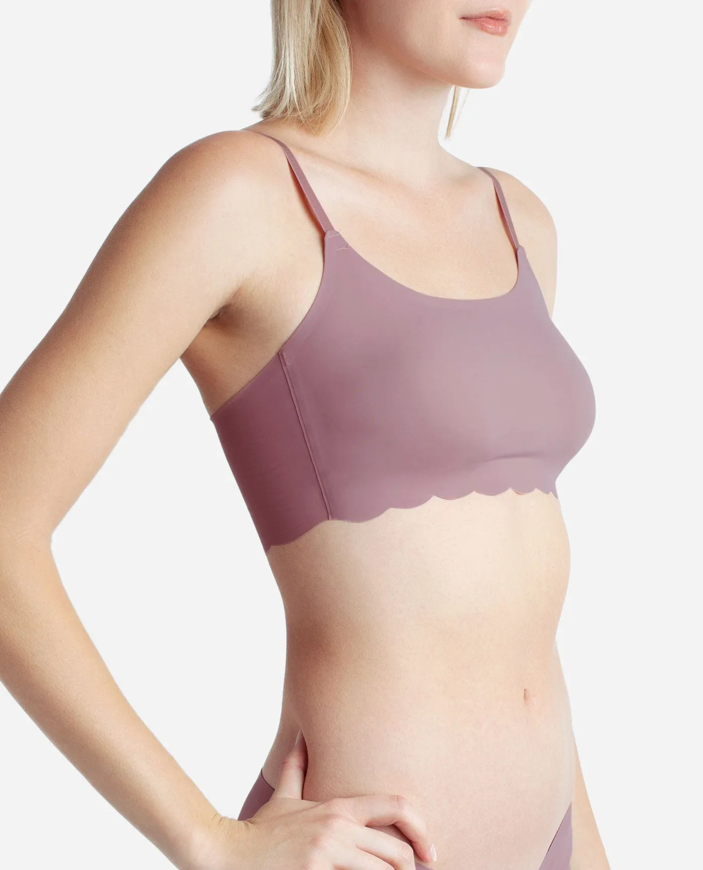 3-Pack Laser Pullover Bra With Scallop Edge