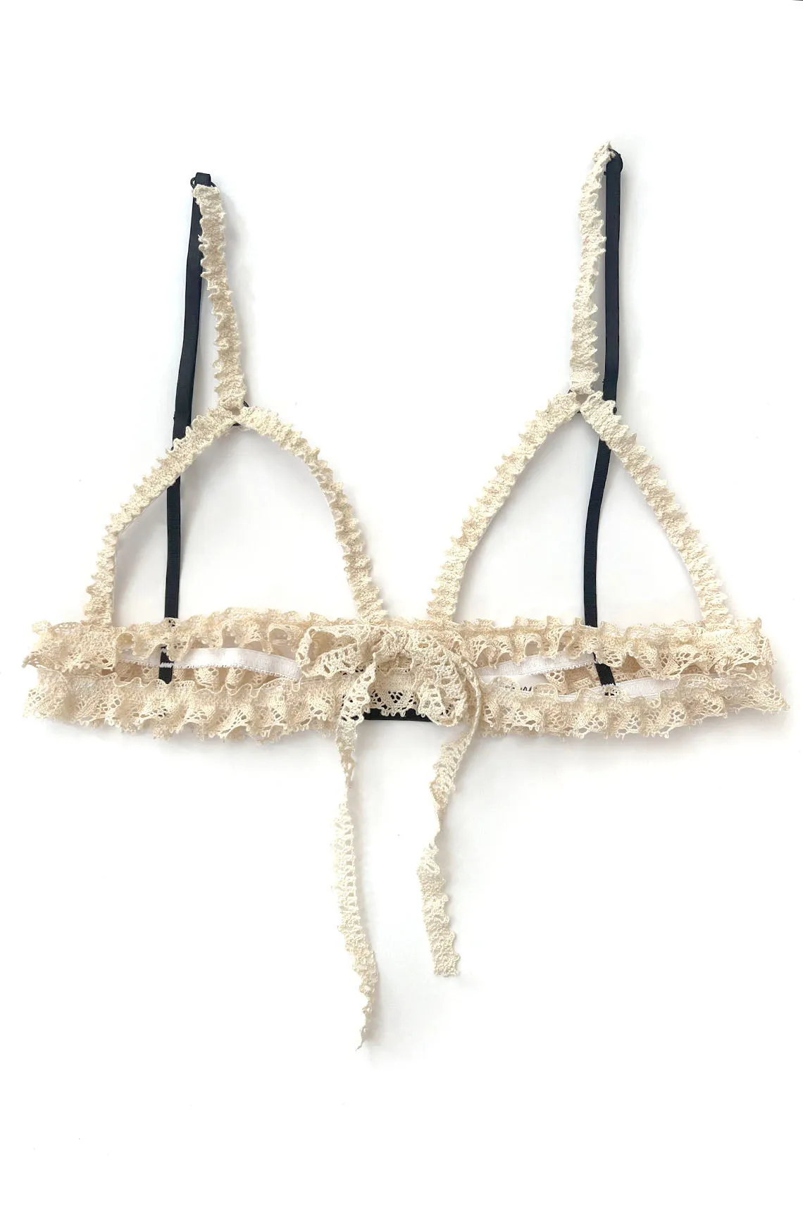 Adorella Cage Bra in Vintage Crochet Lace