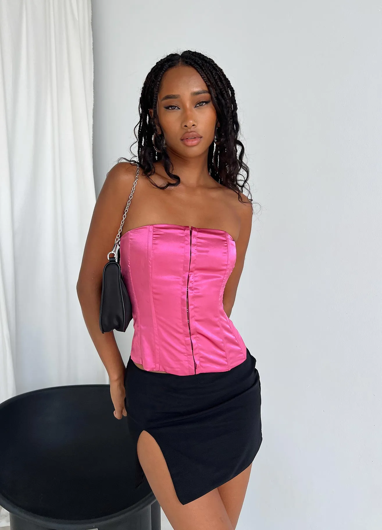 Amabel Strapless Top Pink