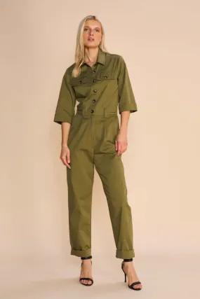 Amaya Cafrin Jumpsuit | Burnt Olive | Jumpsuit fra Mos Mosh