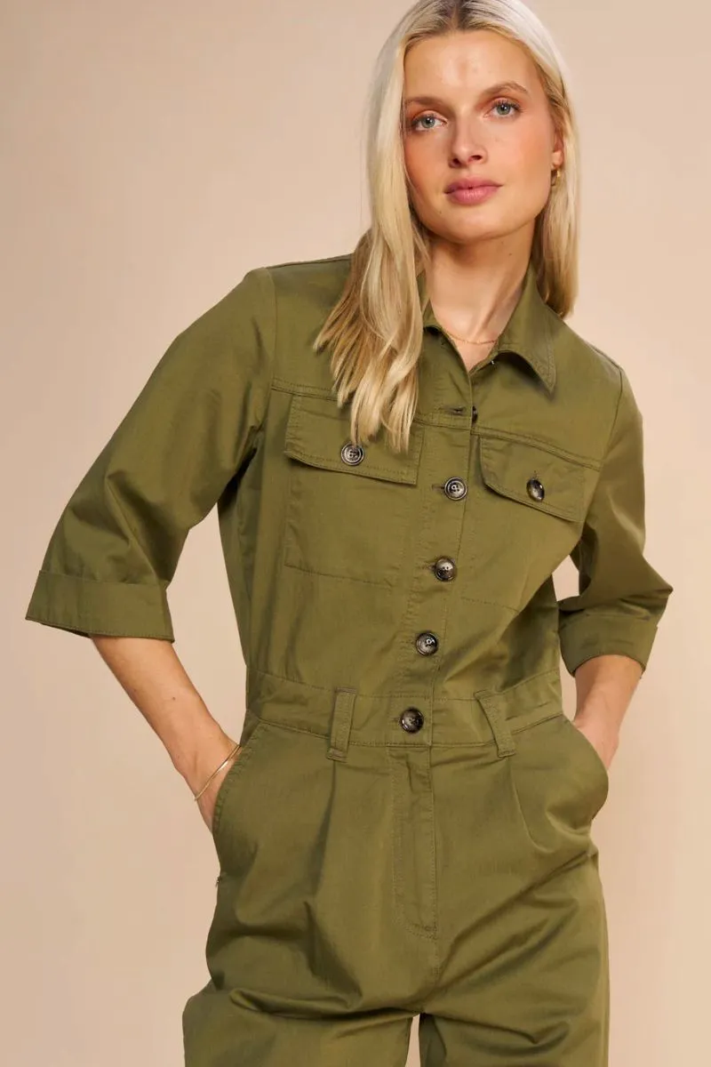 Amaya Cafrin Jumpsuit | Burnt Olive | Jumpsuit fra Mos Mosh