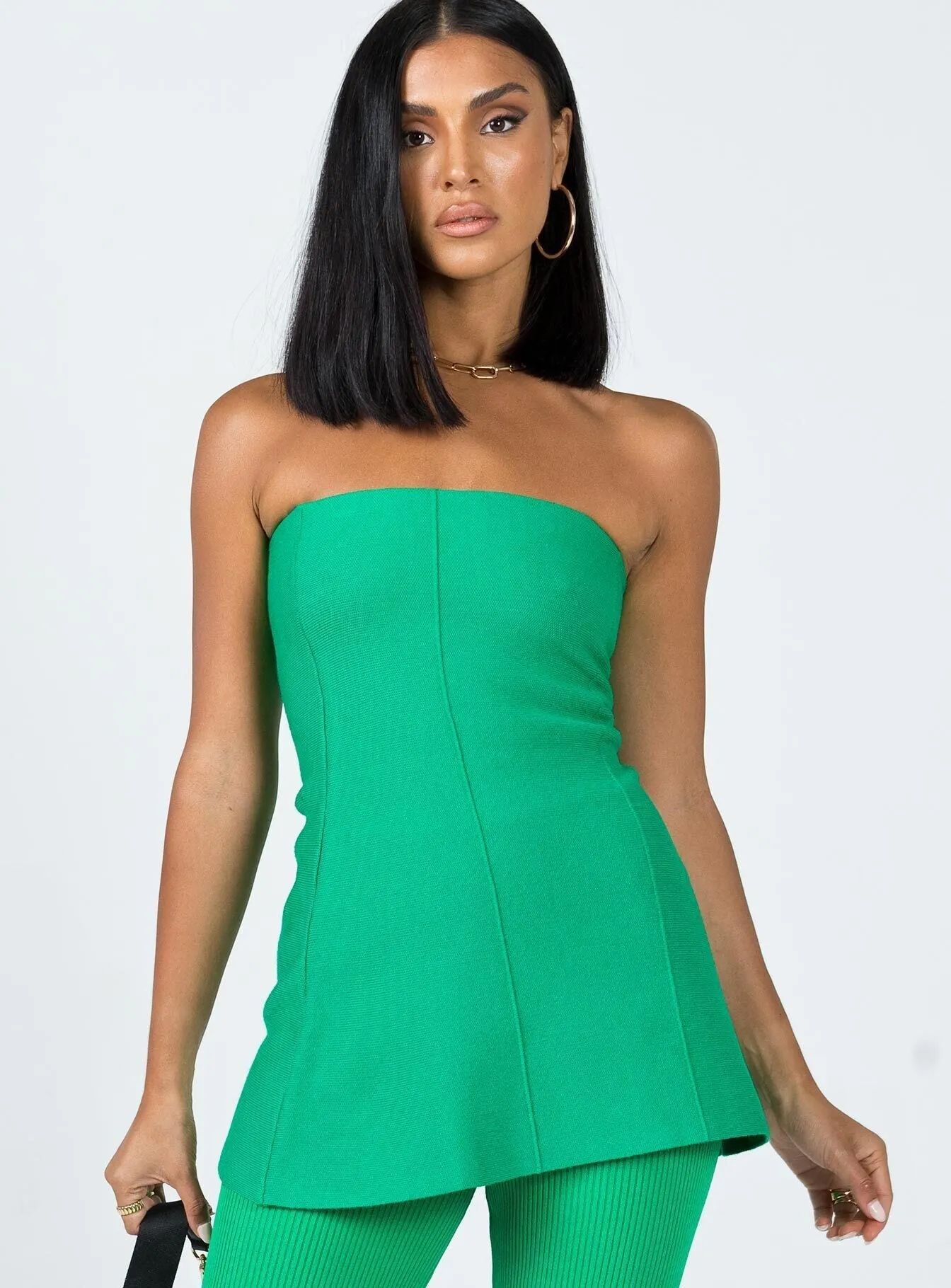 Anderson Strapless Top Green