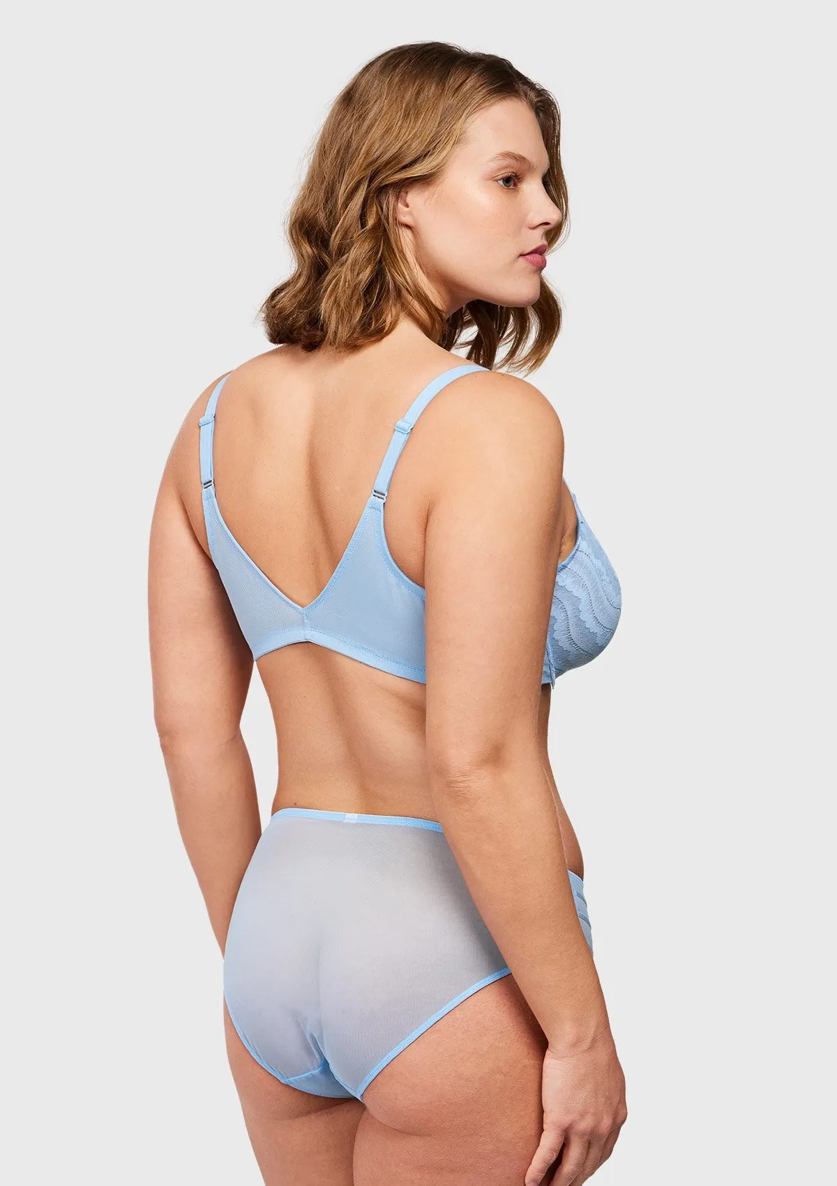 Aqua Passion Front-Close Unlined Lace Bra