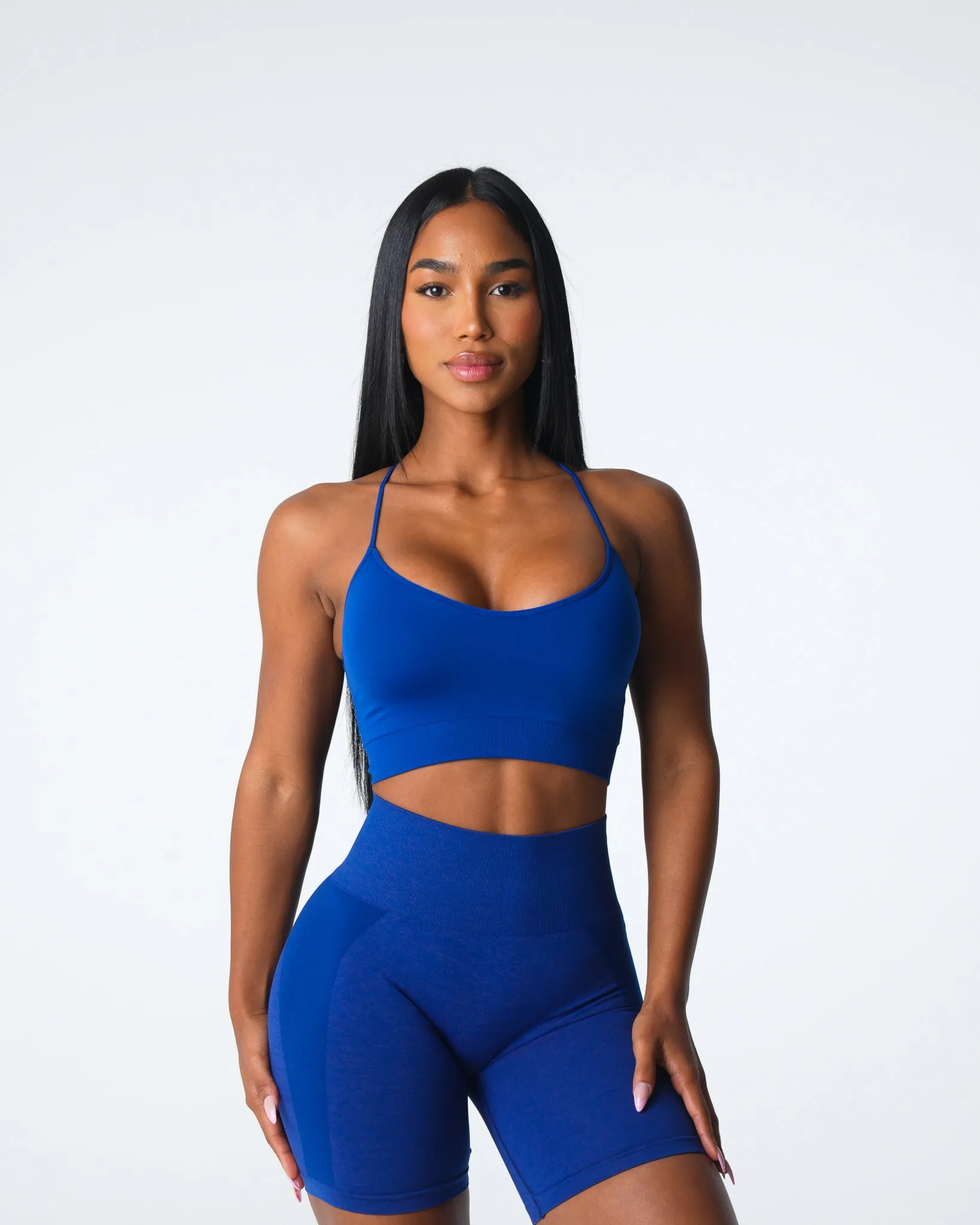 Azure Blue Cascade Seamless Bra