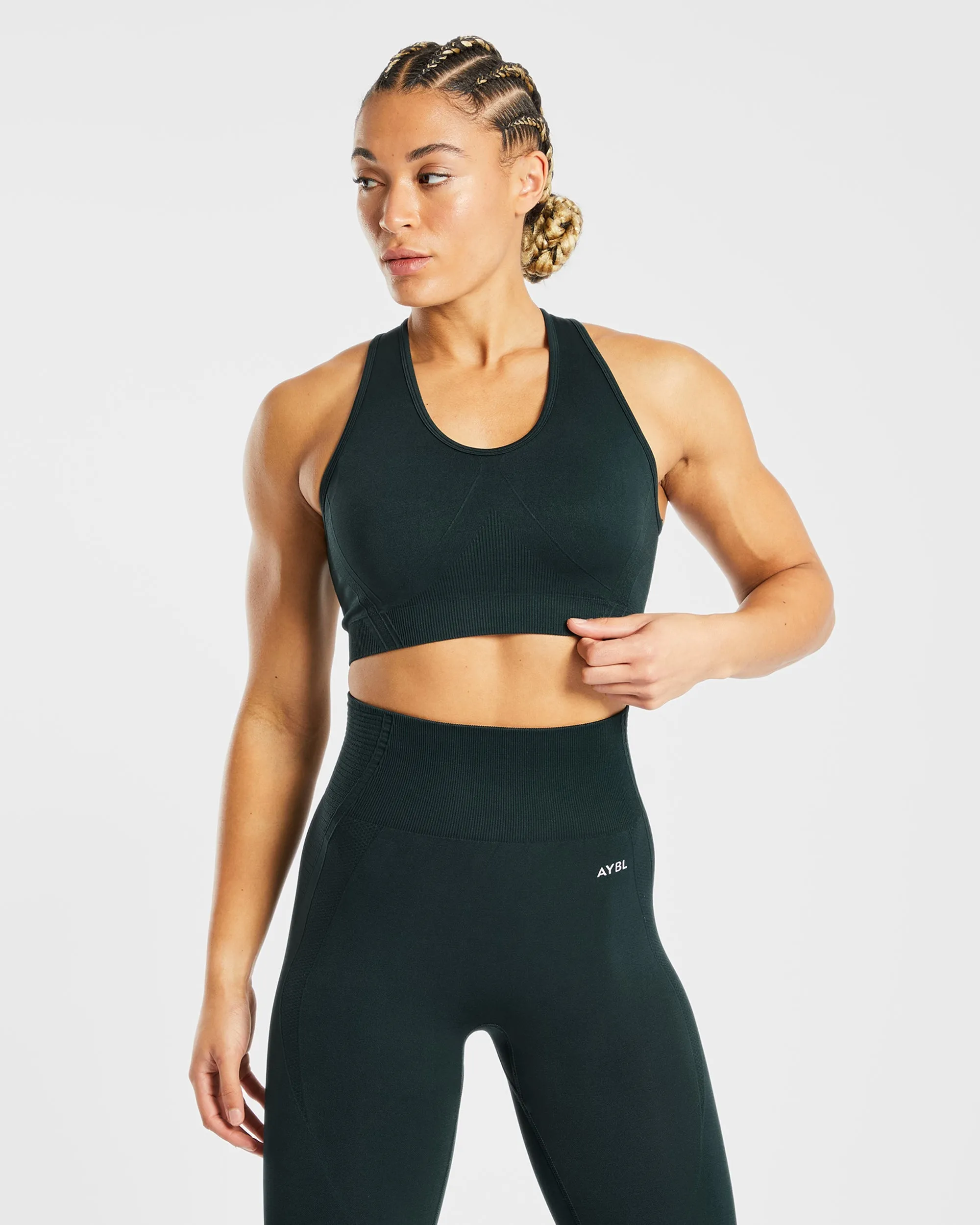 Balance V2 Seamless Sports Bra - Forest Green