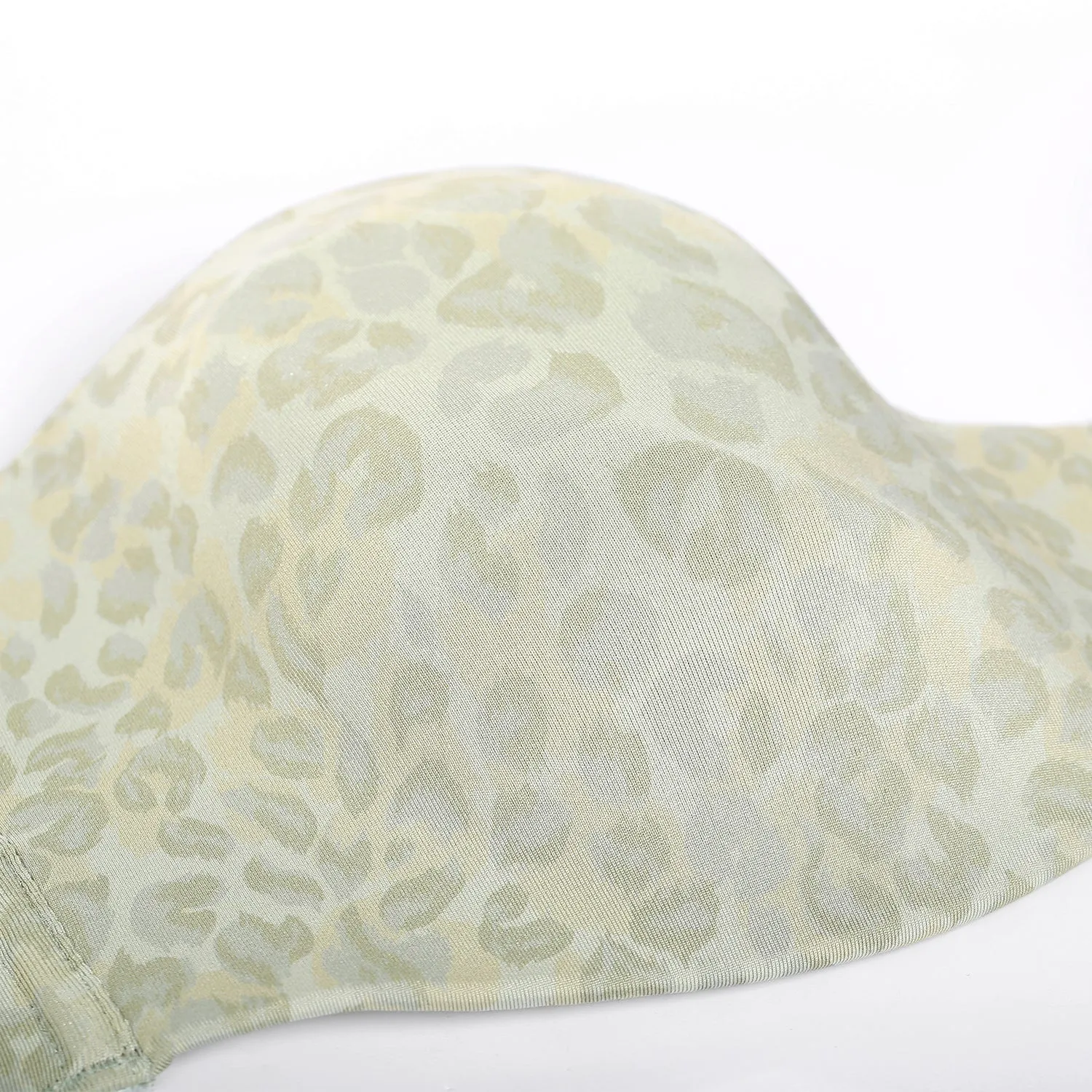 Beige Panthera Floral Non-Padded Strapless Underwire Bra for Women