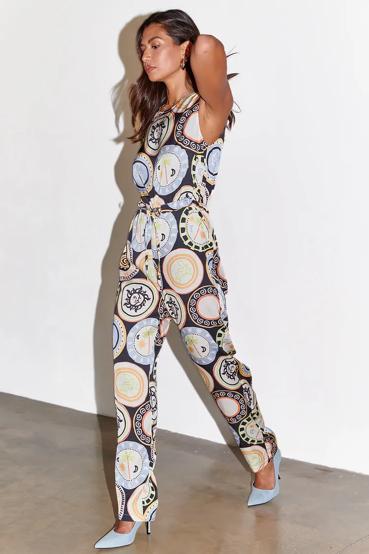 Black Mosaic Plate Jumpsuit