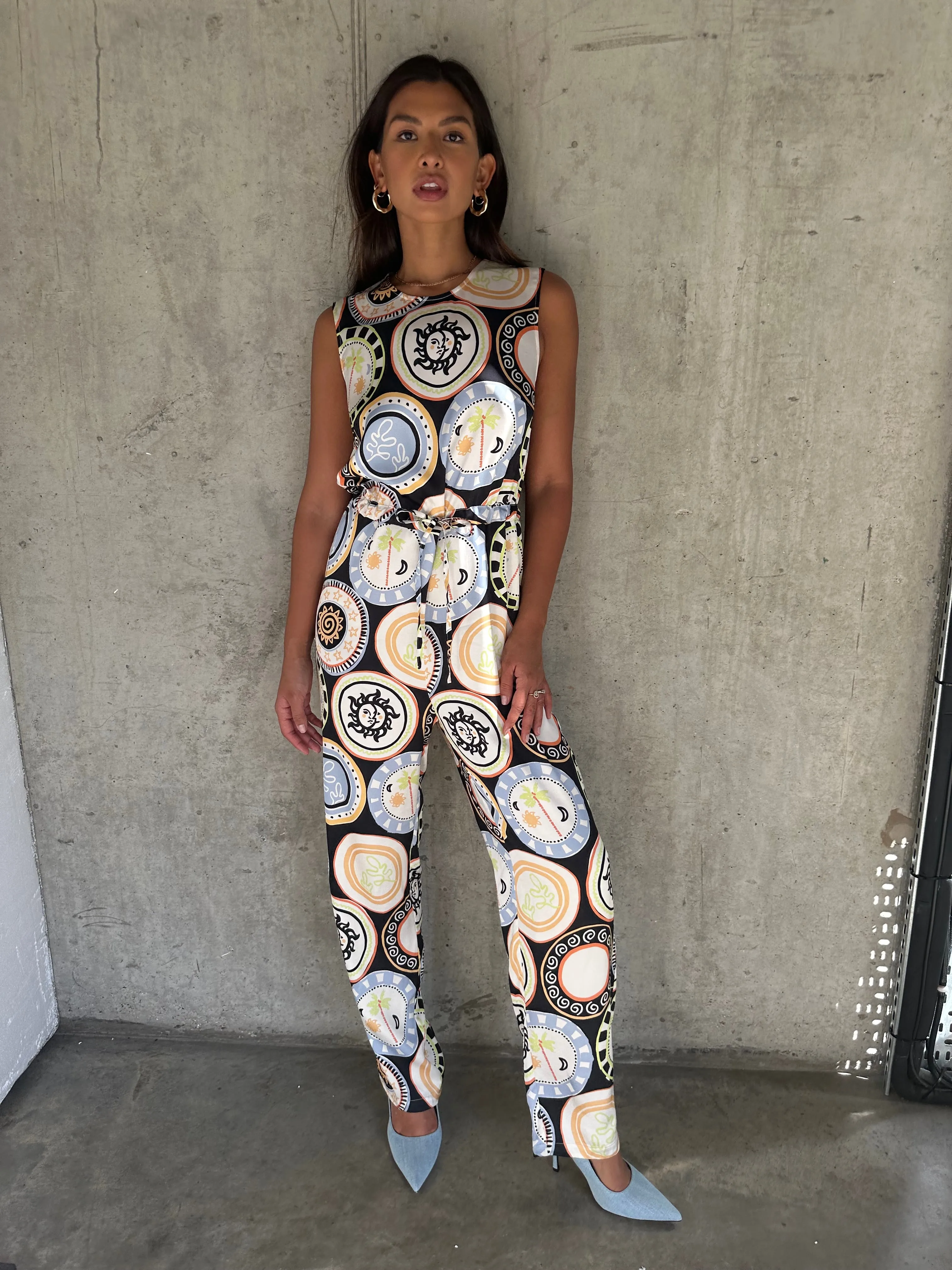 Black Mosaic Plate Jumpsuit