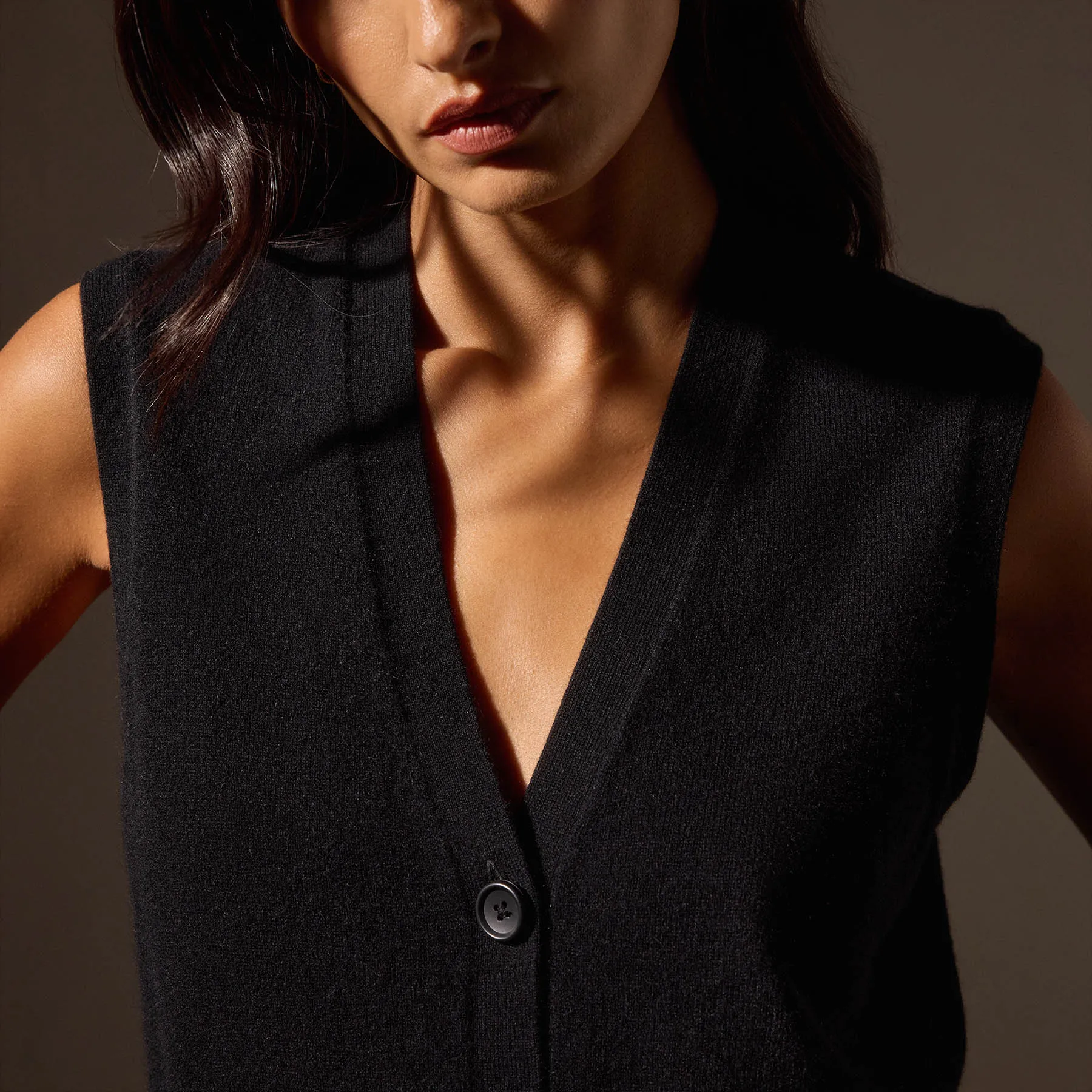 Cashmere Vest - Black