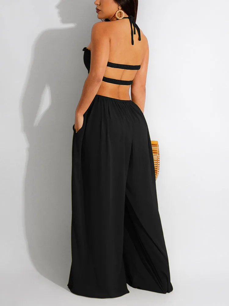 Chiffon Wide Leg Jumpsuit