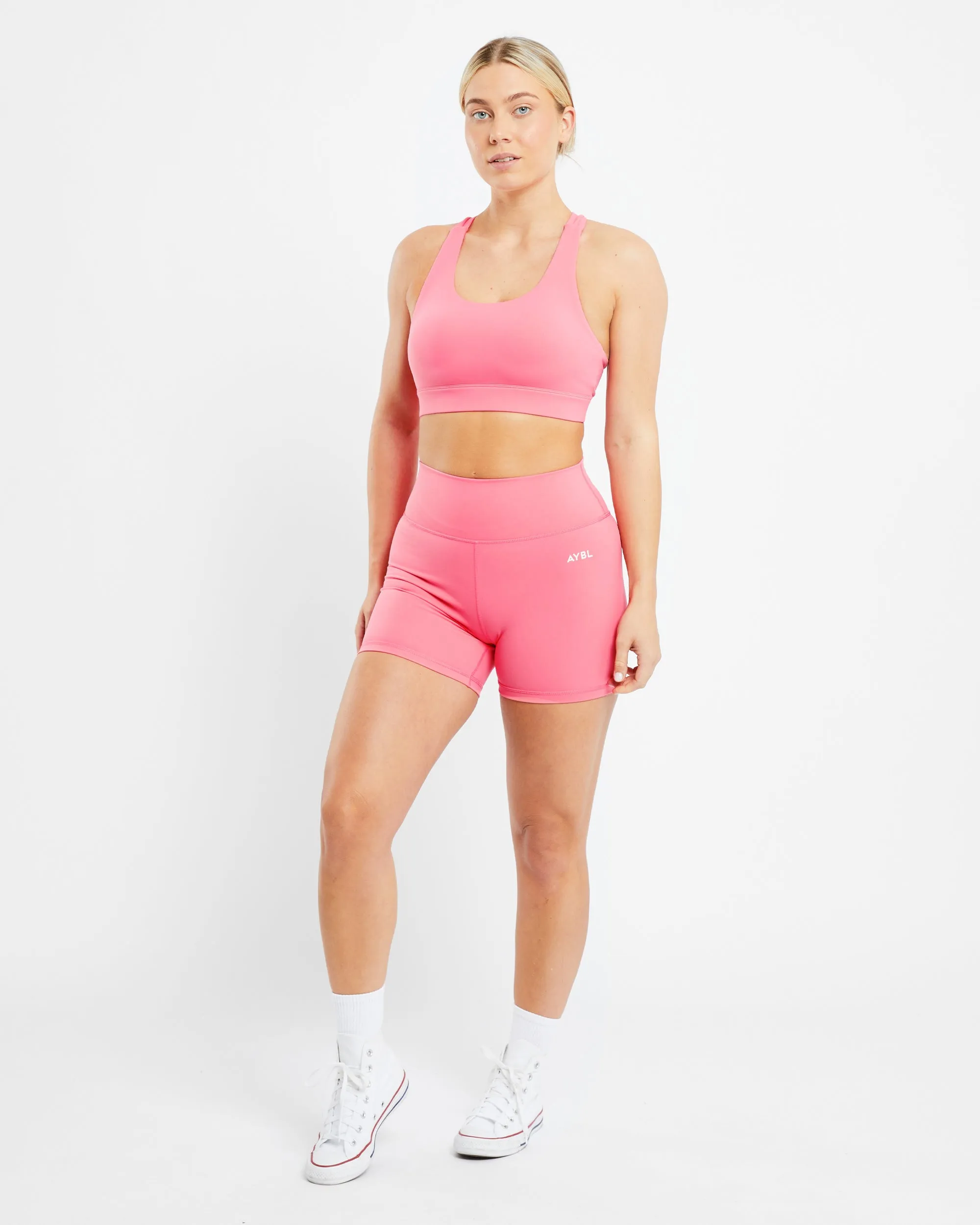 Core Sports Bra - Coral Pink