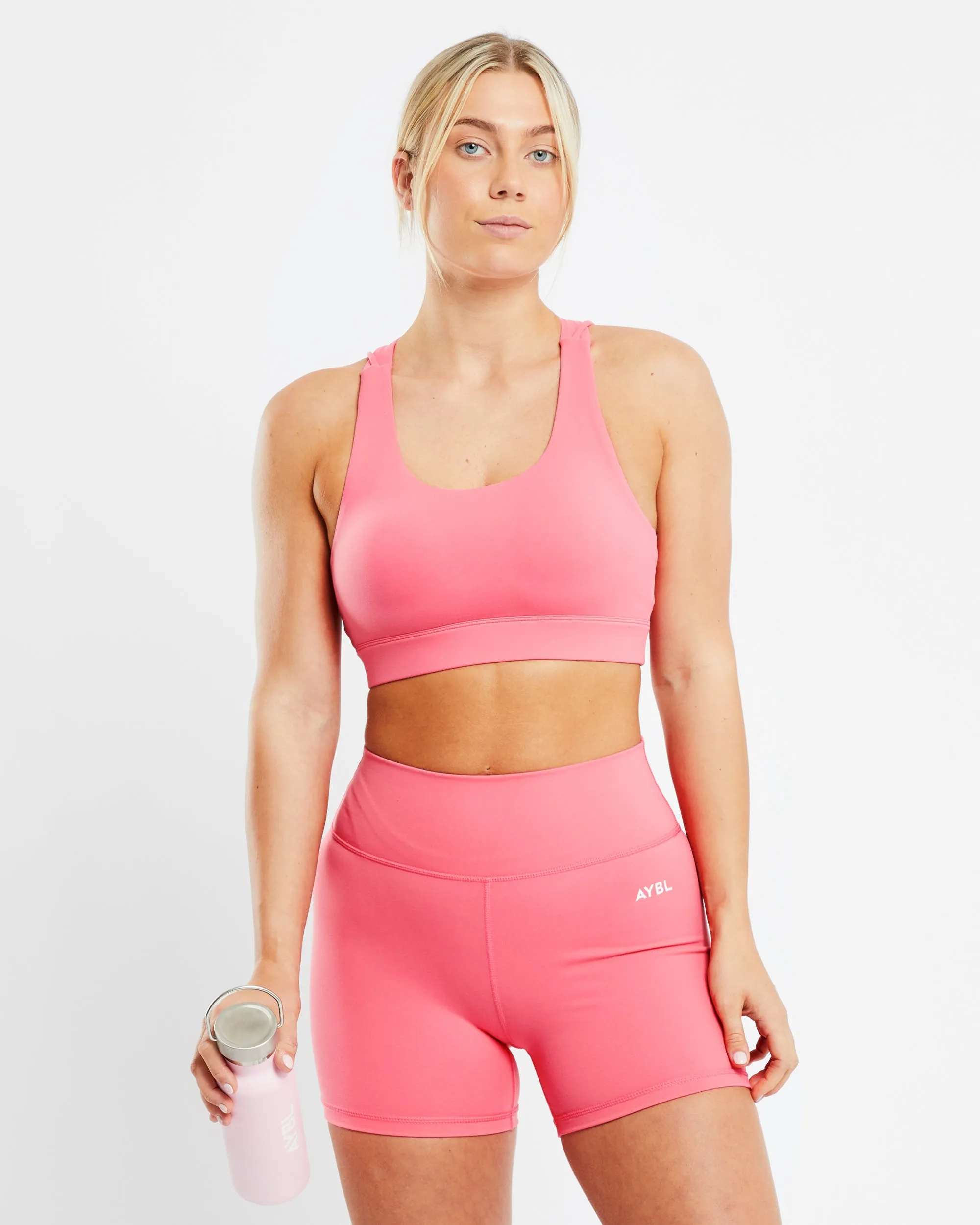 Core Sports Bra - Coral Pink