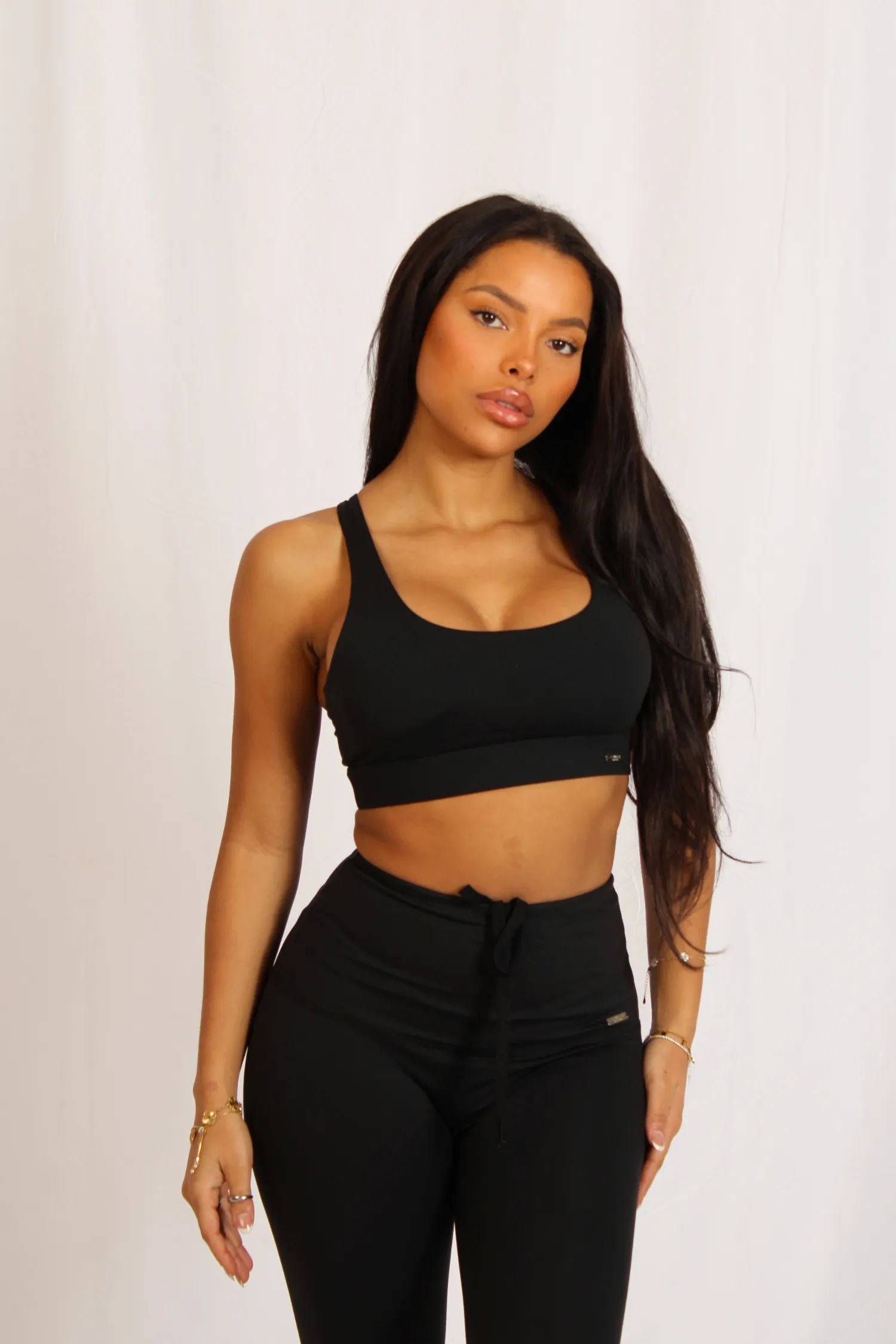 Cross Back Sports Bra Black