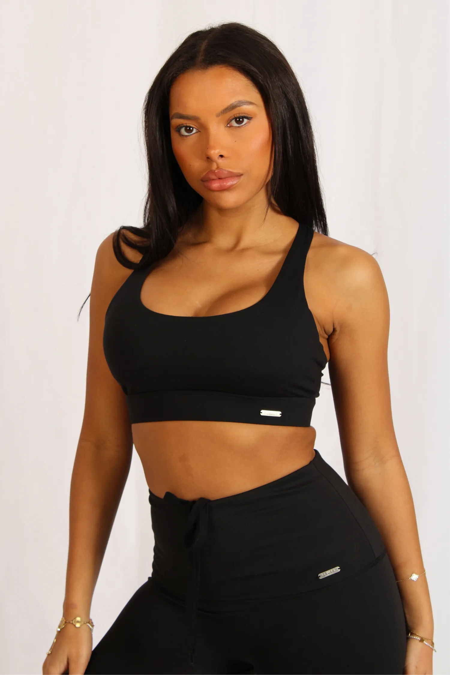 Cross Back Sports Bra Black