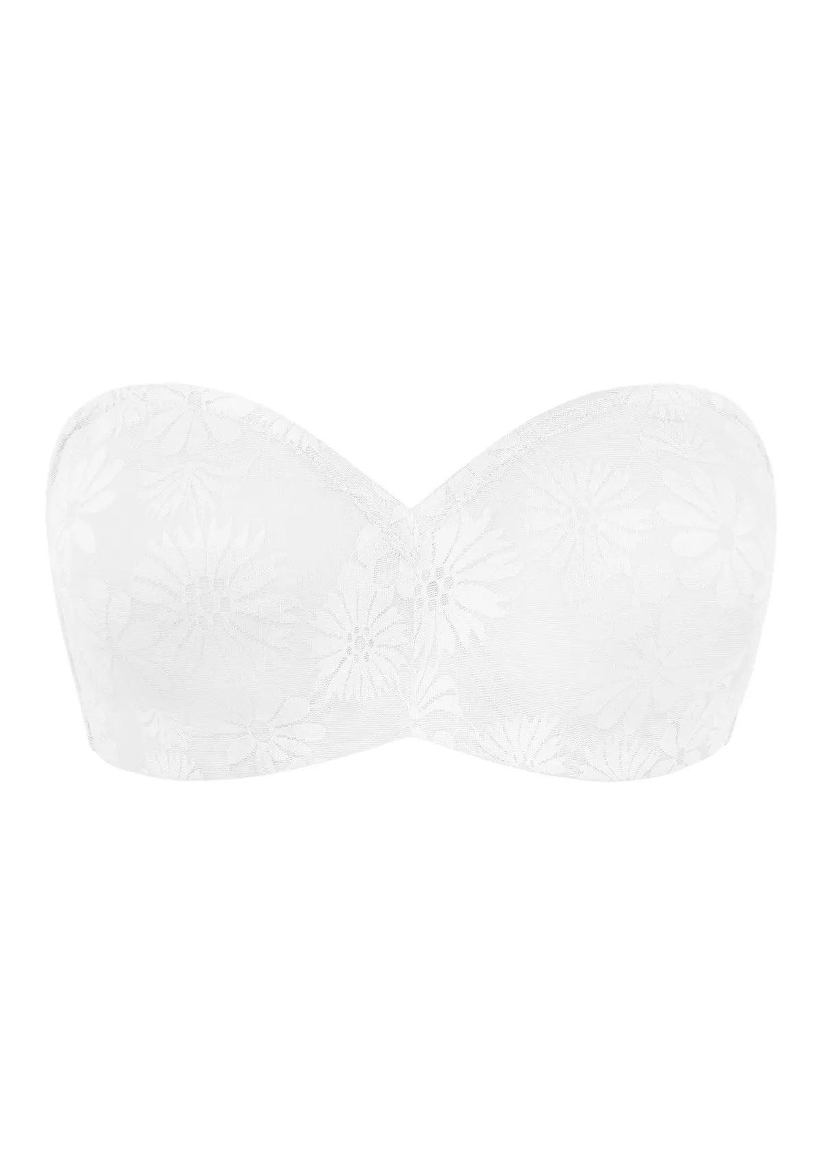 Daisy Lace Non-padded Strapless Minimizer Underwire Bra