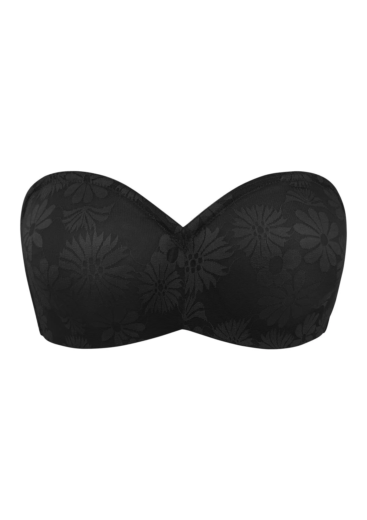 Daisy Lace Non-padded Strapless Minimizer Underwire Bra