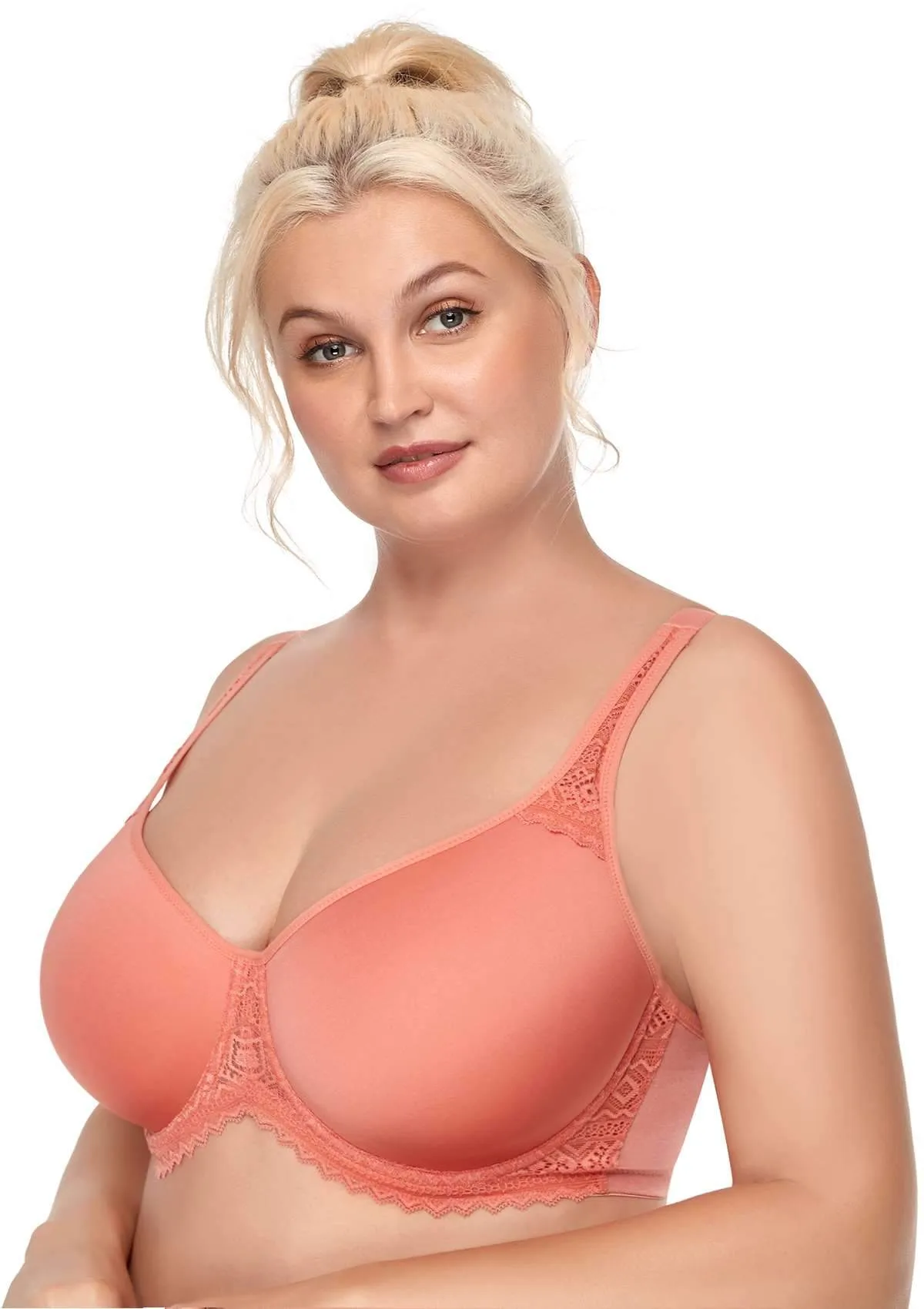 Dolly Lace Trim Padded Minimizer Bra