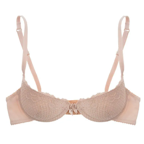 Duet Lace Padded Demi Bra | Nude