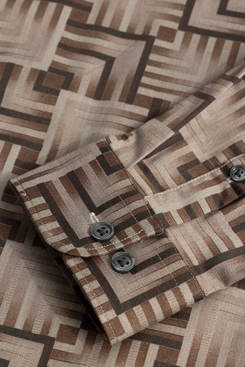 Edge Square Brown Shirt