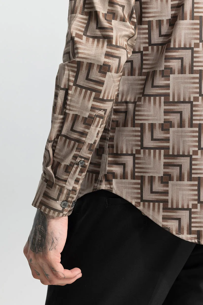 Edge Square Brown Shirt