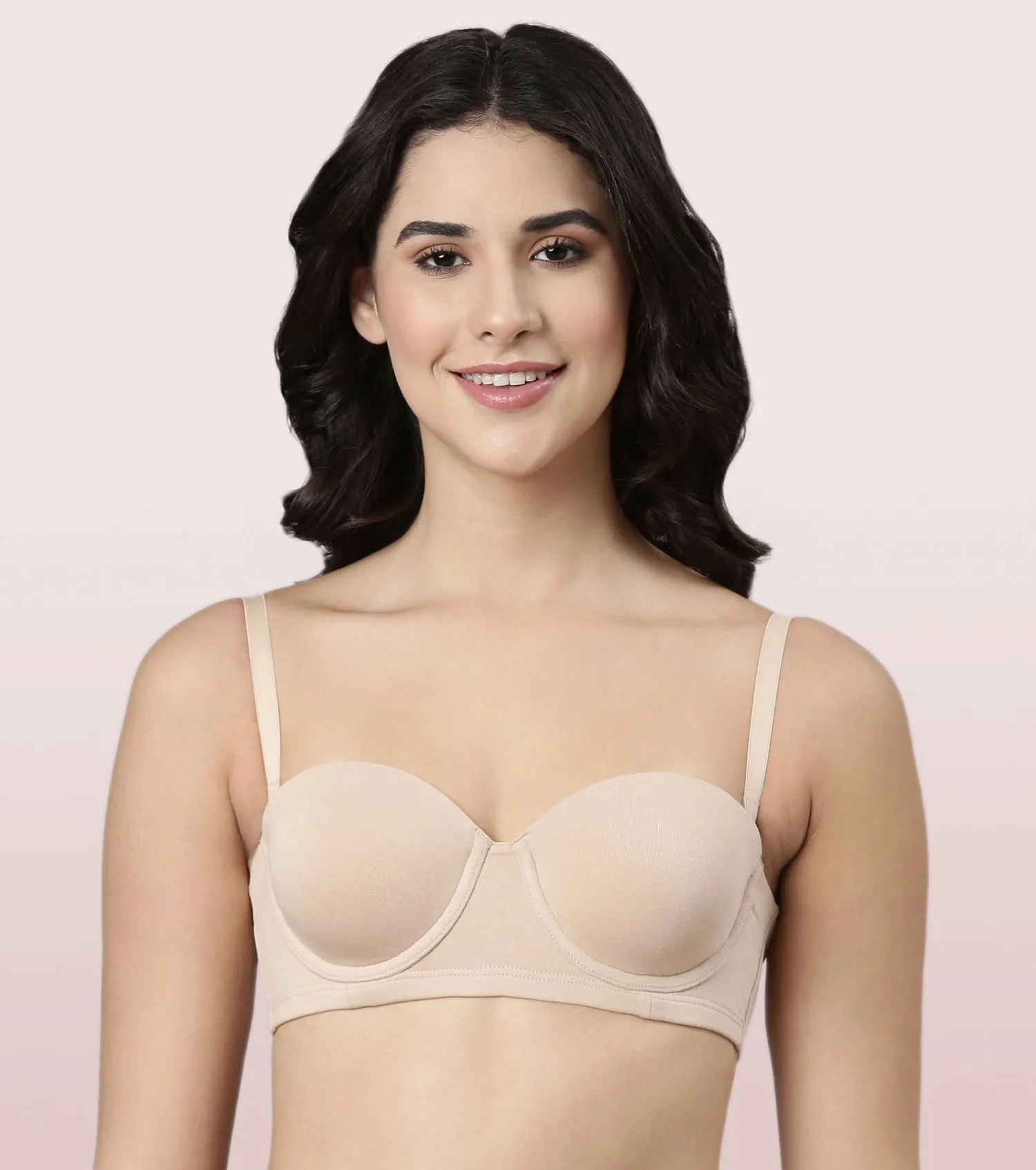 Enamor Multiway Bra For Women | High Coverage Cotton Strapless Bra For No Spill Coverage | A078Enamor Multiway Bra For Women | High Coverage Cotton Strapless Bra For No Spill Coverage | A078