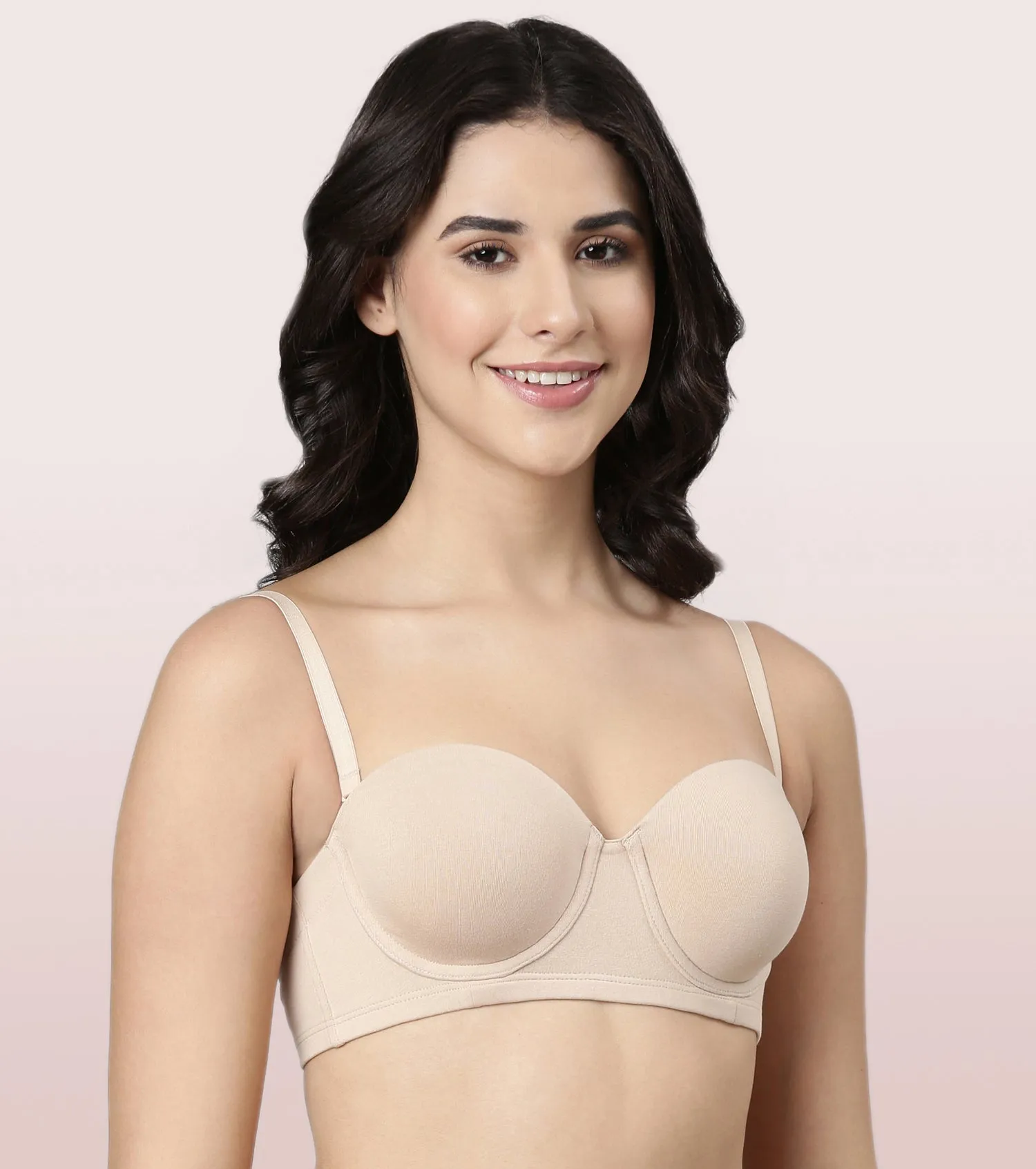 Enamor Multiway Bra For Women | High Coverage Cotton Strapless Bra For No Spill Coverage | A078Enamor Multiway Bra For Women | High Coverage Cotton Strapless Bra For No Spill Coverage | A078