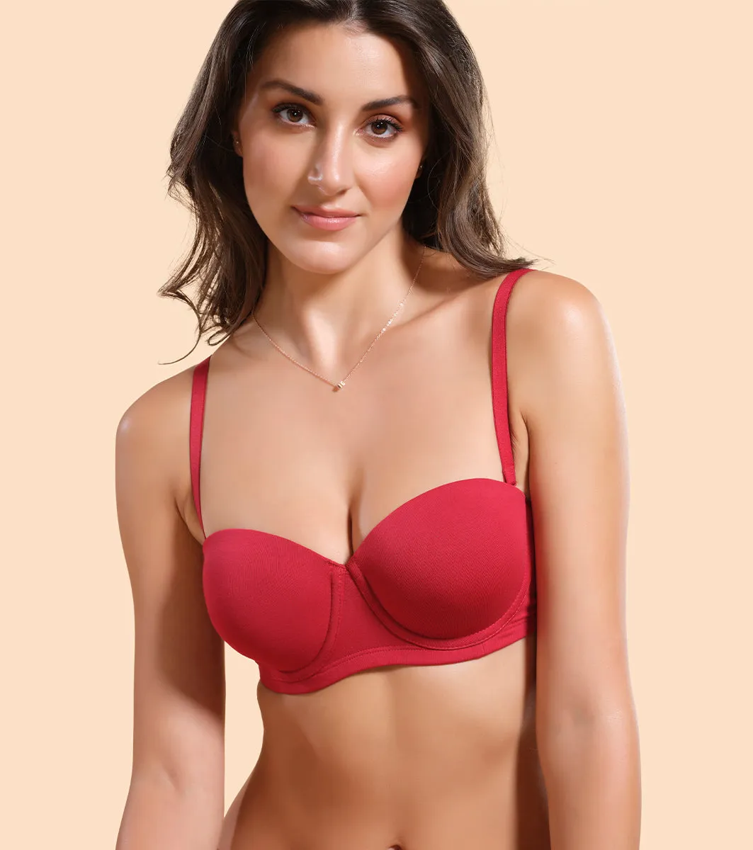 Enamor Multiway Bra For Women | High Coverage Cotton Strapless Bra For No Spill Coverage | A078Enamor Multiway Bra For Women | High Coverage Cotton Strapless Bra For No Spill Coverage | A078