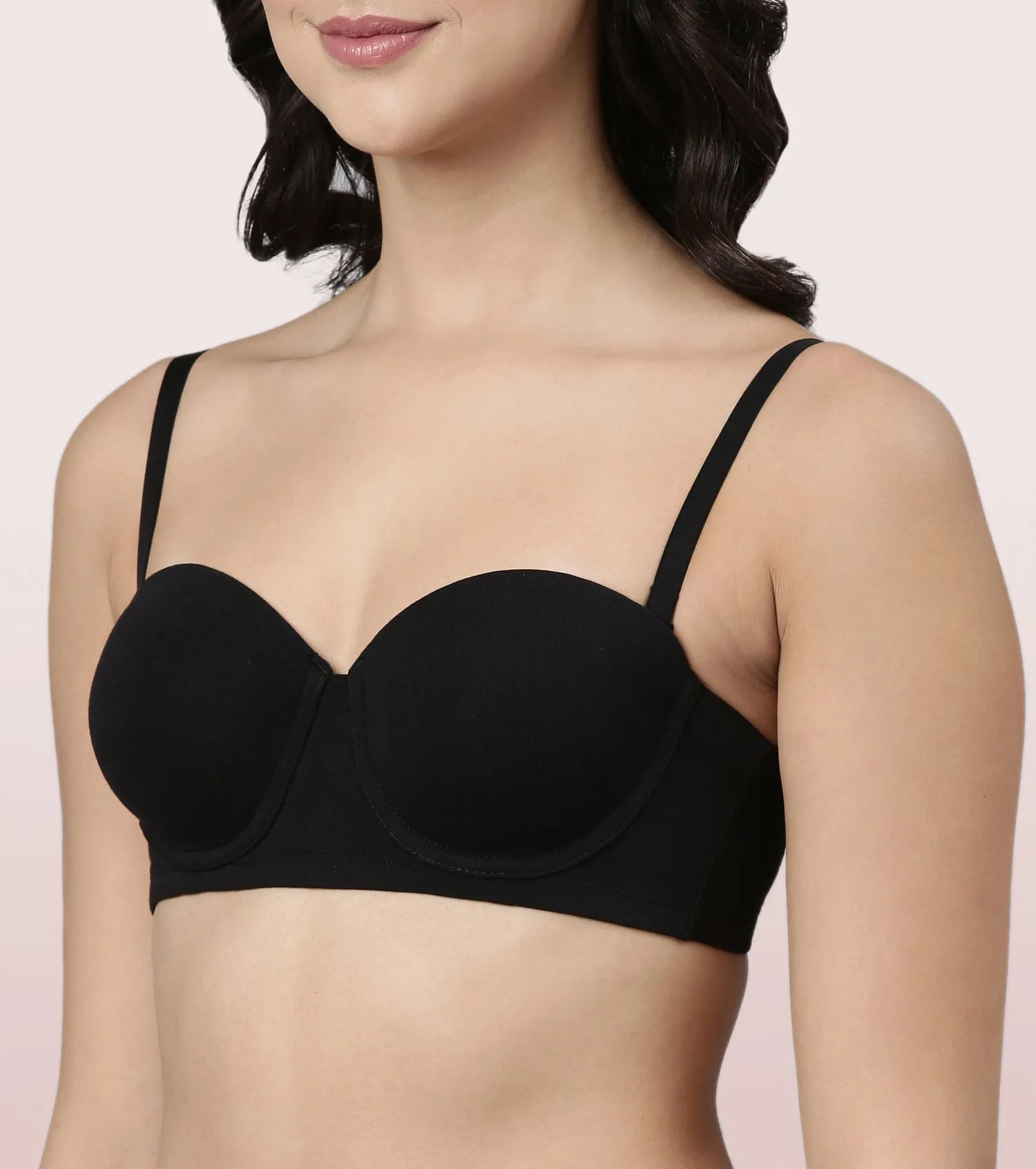 Enamor Multiway Bra For Women | High Coverage Cotton Strapless Bra For No Spill Coverage | A078Enamor Multiway Bra For Women | High Coverage Cotton Strapless Bra For No Spill Coverage | A078