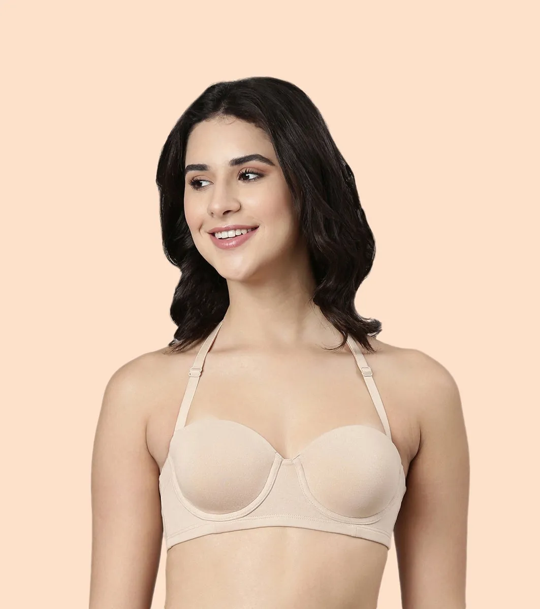 Enamor Multiway Bra For Women | High Coverage Cotton Strapless Bra For No Spill Coverage | A078Enamor Multiway Bra For Women | High Coverage Cotton Strapless Bra For No Spill Coverage | A078