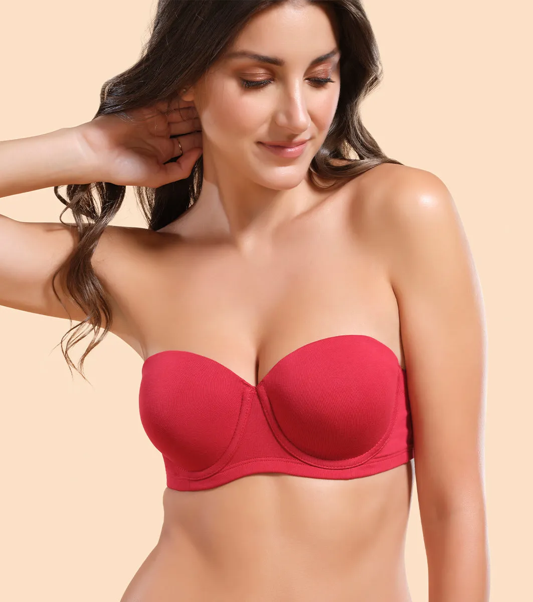 Enamor Multiway Bra For Women | High Coverage Cotton Strapless Bra For No Spill Coverage | A078Enamor Multiway Bra For Women | High Coverage Cotton Strapless Bra For No Spill Coverage | A078