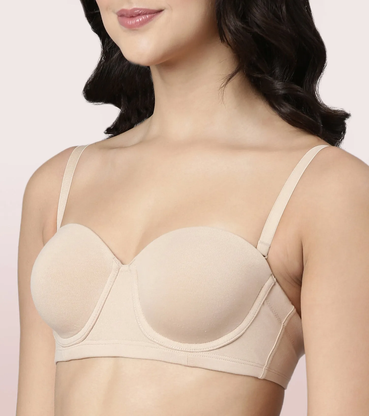 Enamor Multiway Bra For Women | High Coverage Cotton Strapless Bra For No Spill Coverage | A078Enamor Multiway Bra For Women | High Coverage Cotton Strapless Bra For No Spill Coverage | A078