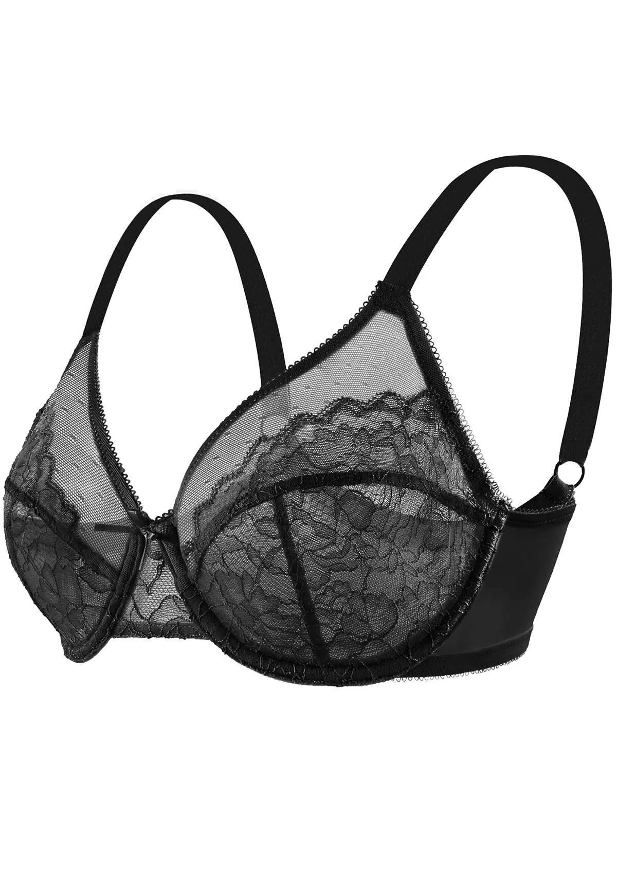 Enchante Lace Black Underwire Bra Set