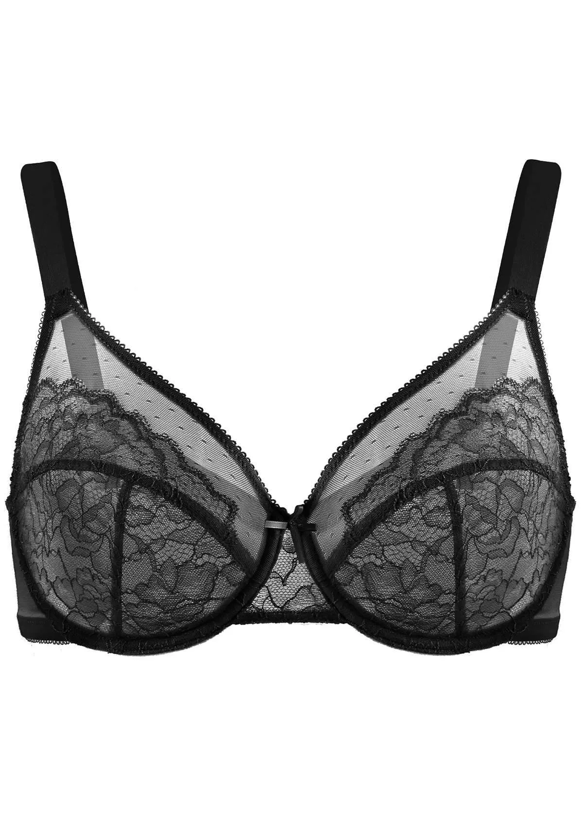 Enchante Lace Black Underwire Bra Set