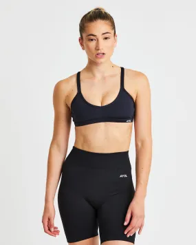 Essential Strappy Sports Bra - Black