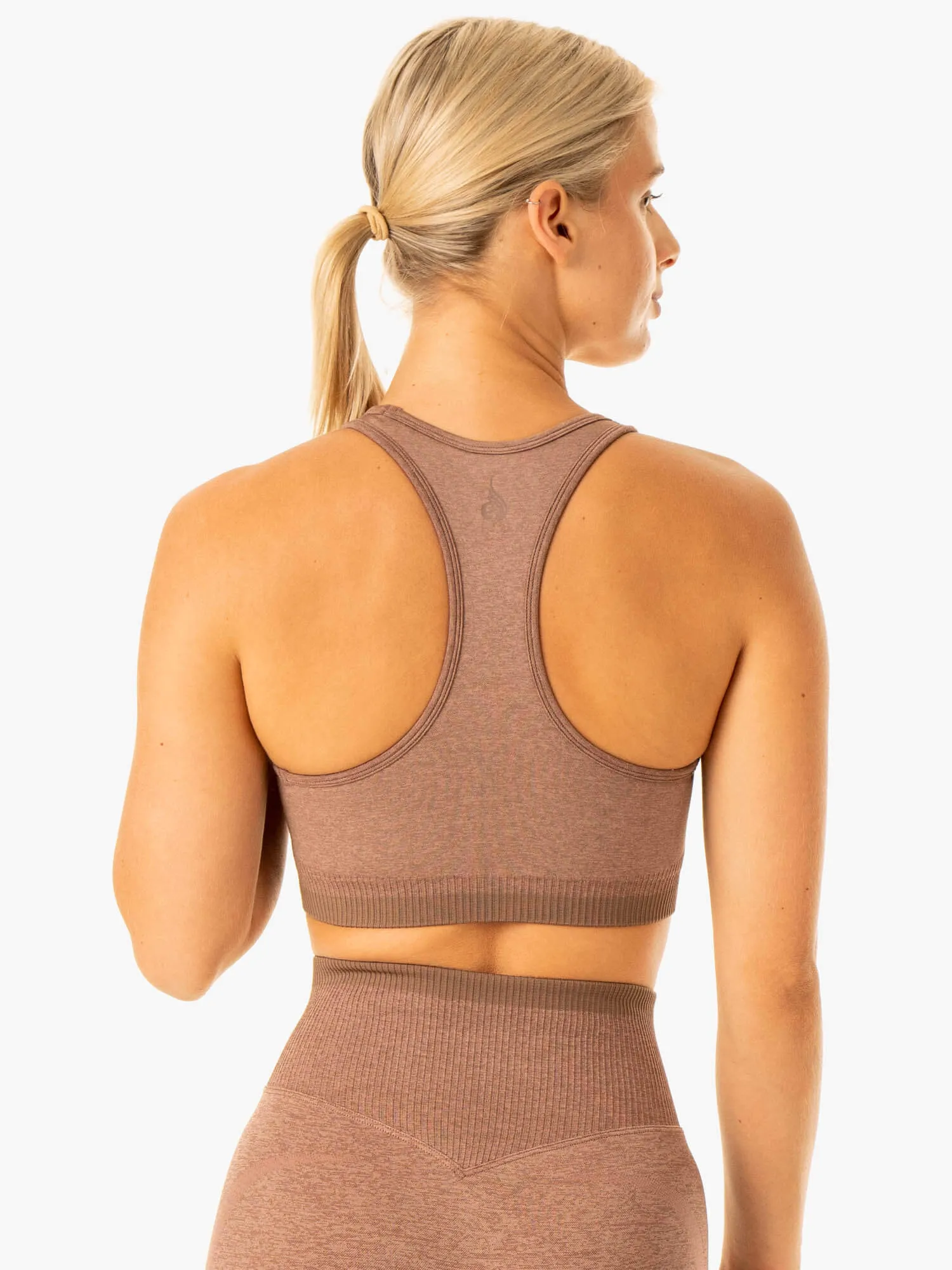 Excel Seamless Sports Bra - Mocha Marl