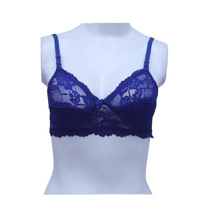 Floral Lace Net Fancy Bra