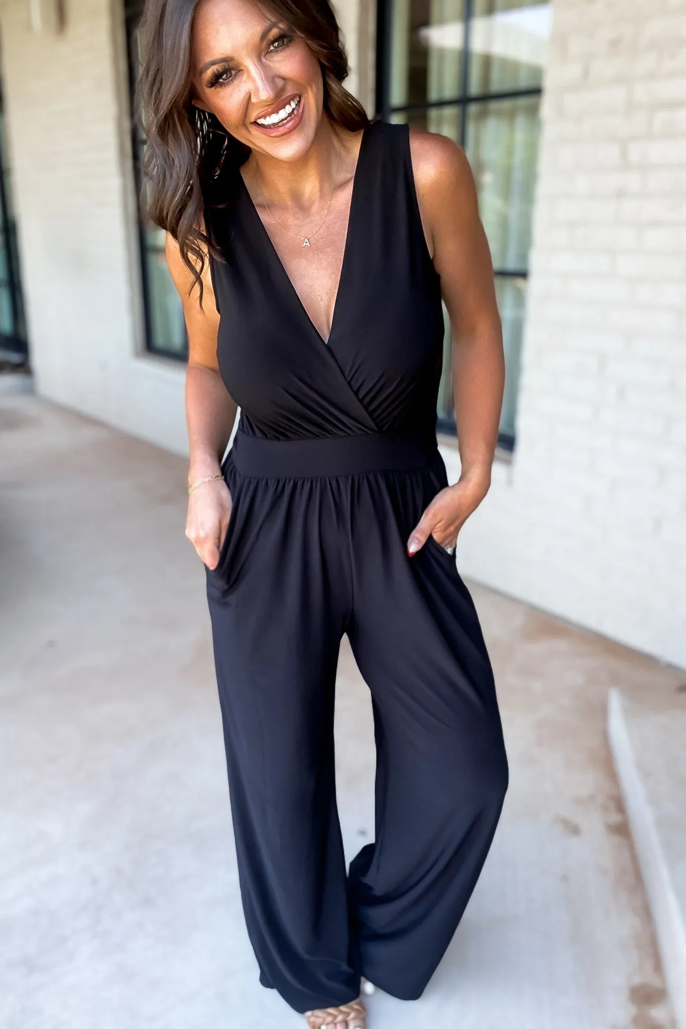 Gilli V-Neck Jumpsuit