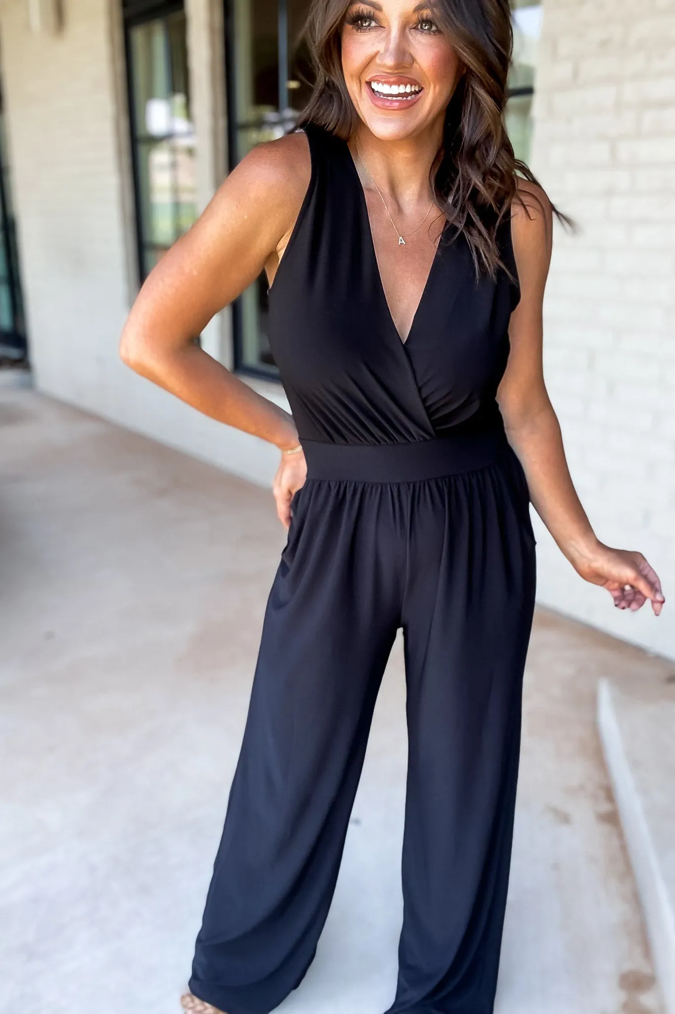 Gilli V-Neck Jumpsuit