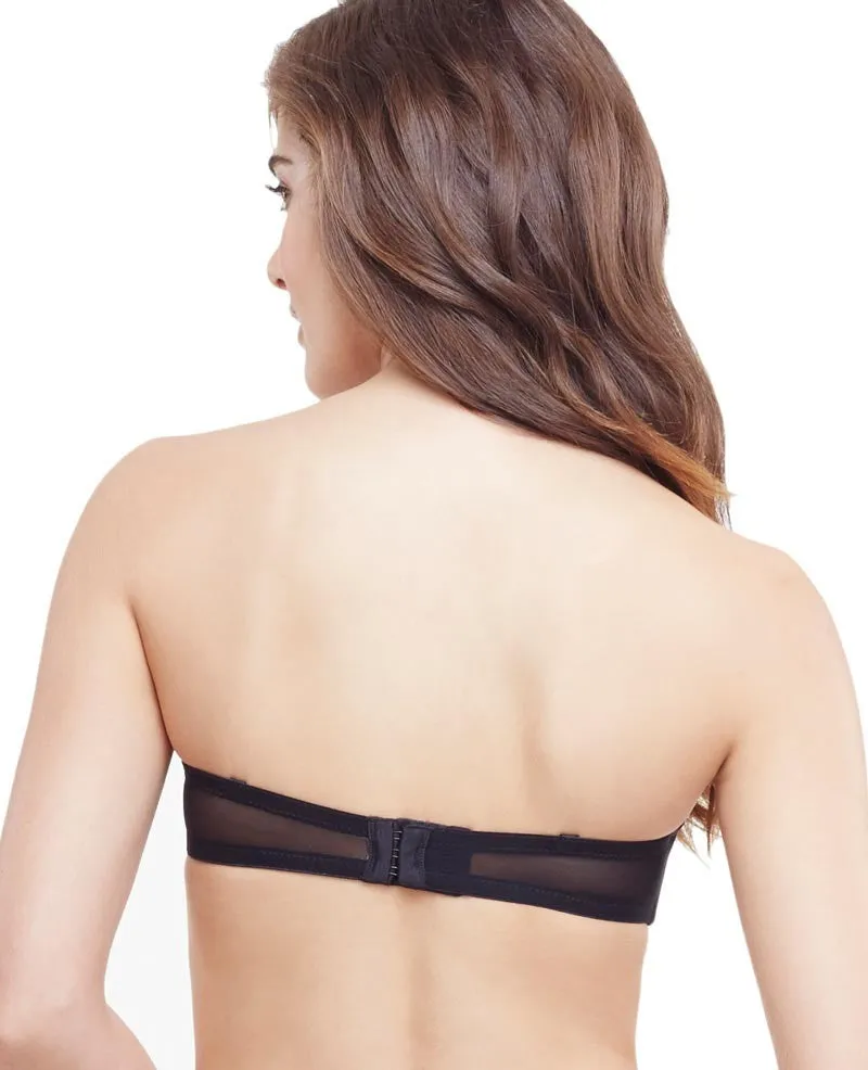 Gossamer Mesh Strapless Bump-It-Up Bra | Black