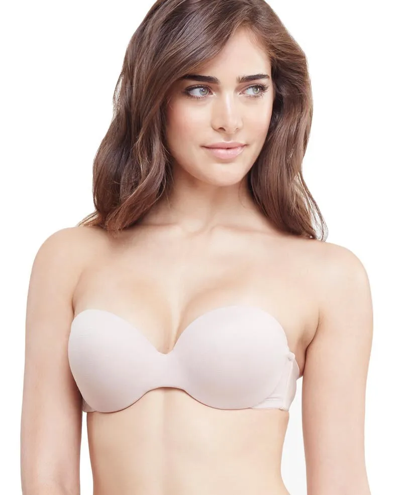 Gossamer Mesh Strapless Bump-It-Up Bra | Champagne