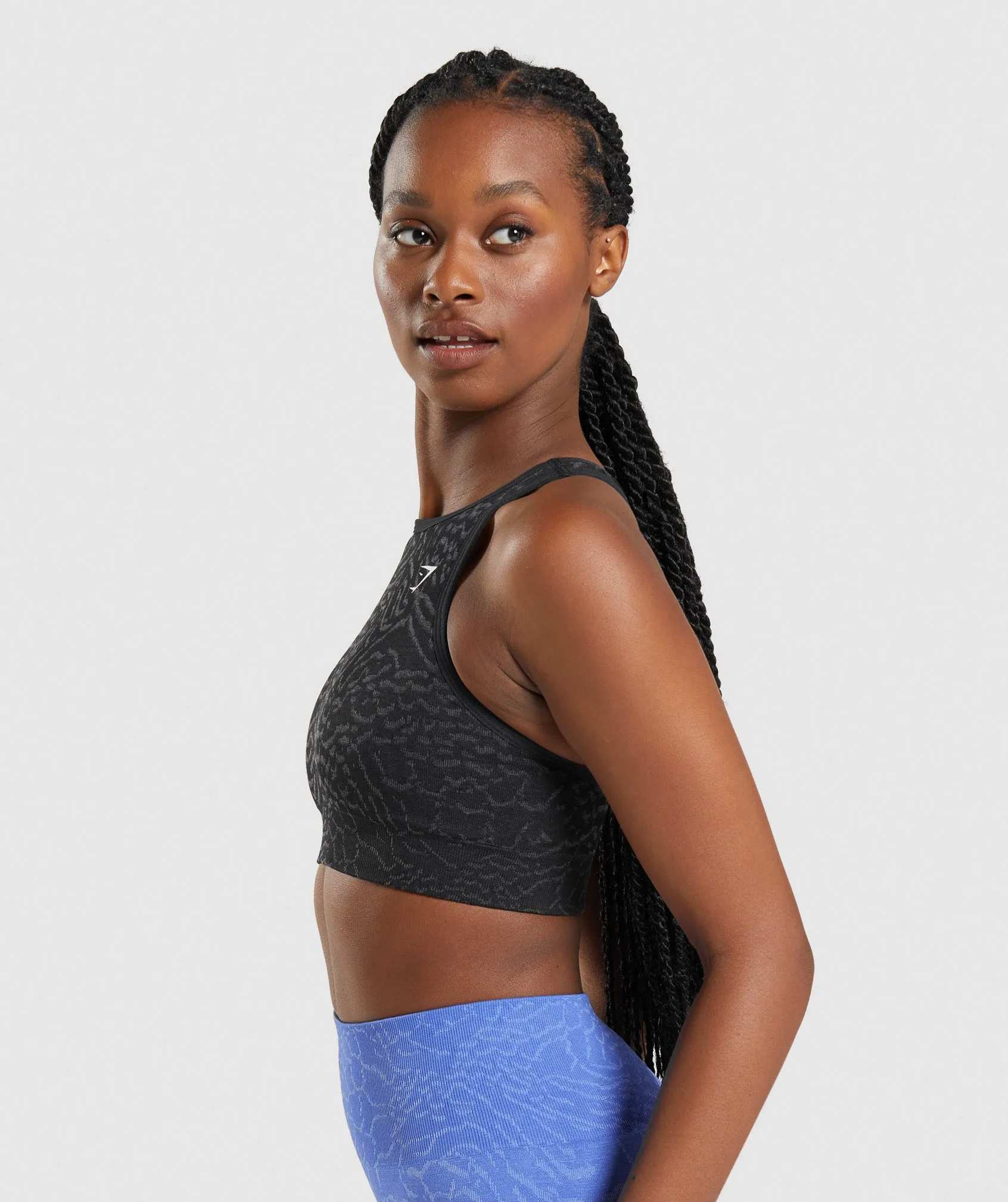 Gymshark Adapt Animal Seamless Sports Bra - Hybrid | Black