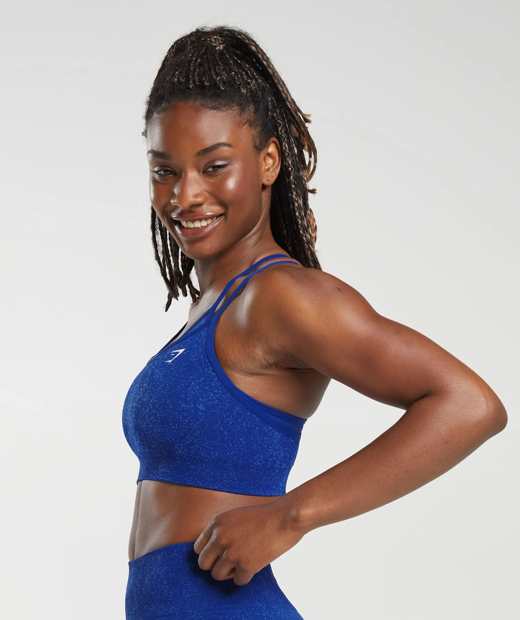 Gymshark Adapt Fleck Seamless Sports Bra - Cobalt Blue/Iris Blue