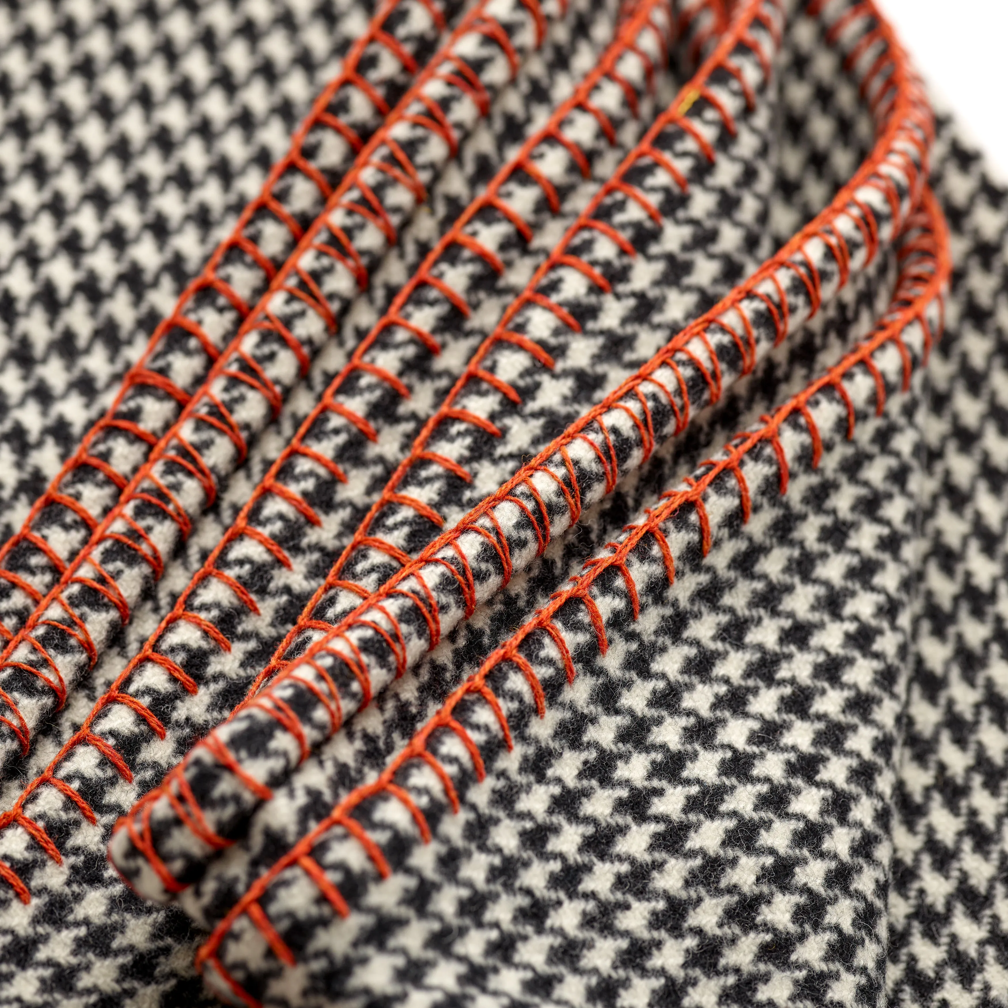 Houndstooth Stitched Edge Blanket