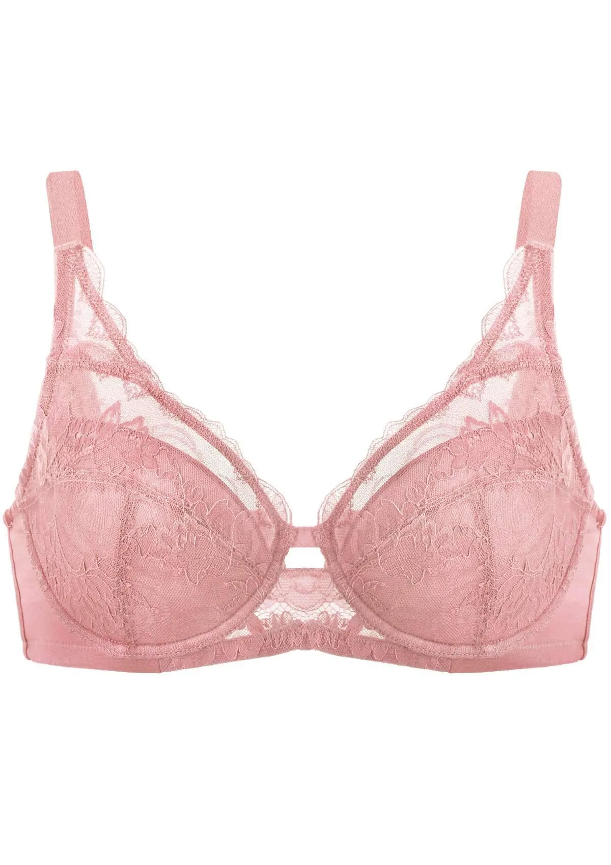 HSIA Lightly Padded Minimizer Lace Bra