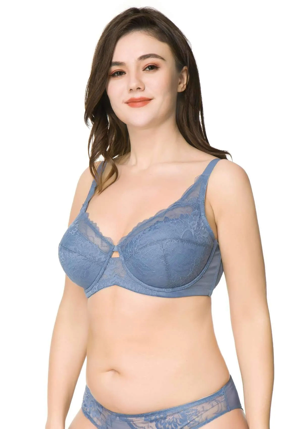 HSIA Lightly Padded Minimizer Lace Bra