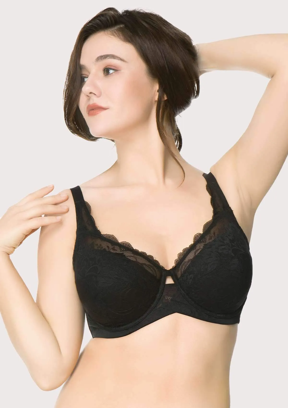 HSIA Lightly Padded Minimizer Lace Bra