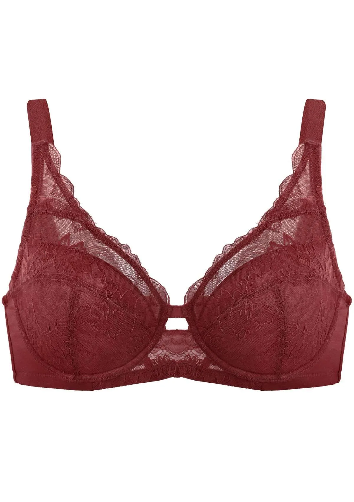 HSIA Lightly Padded Minimizer Lace Bra