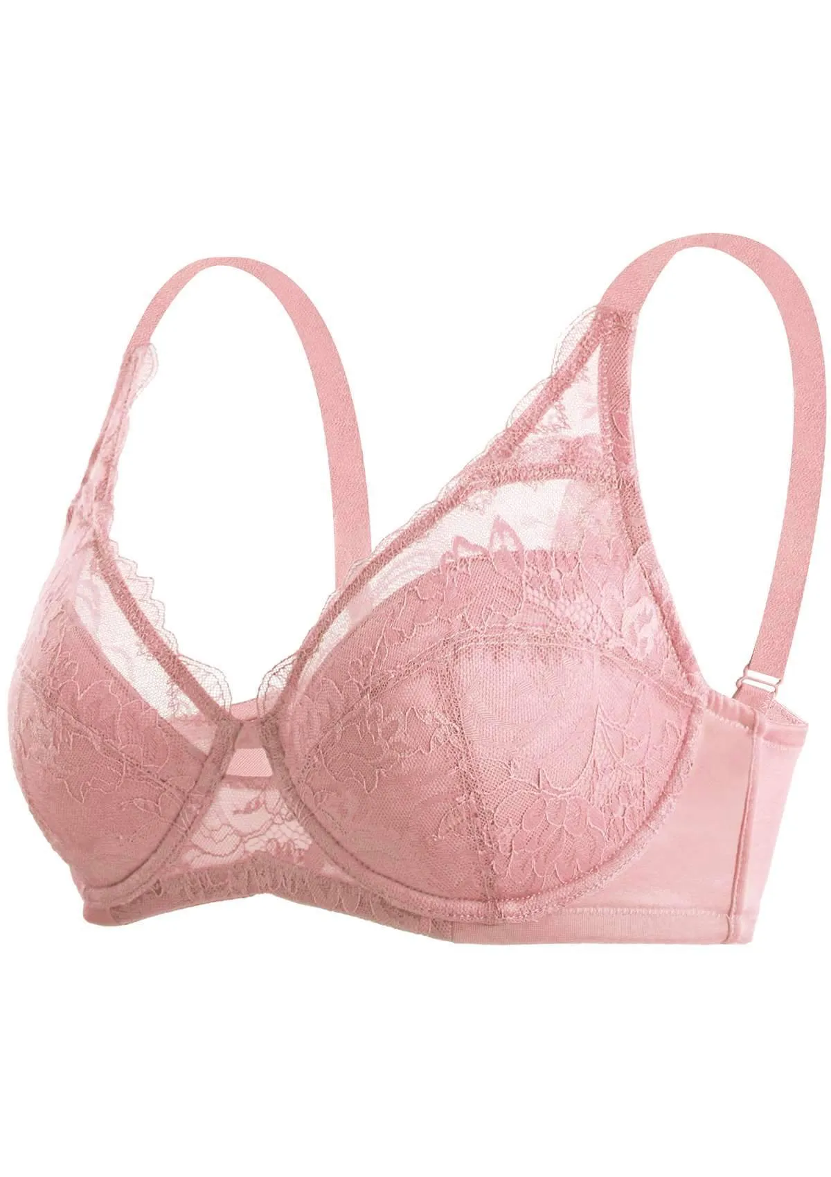 HSIA Lightly Padded Minimizer Lace Bra