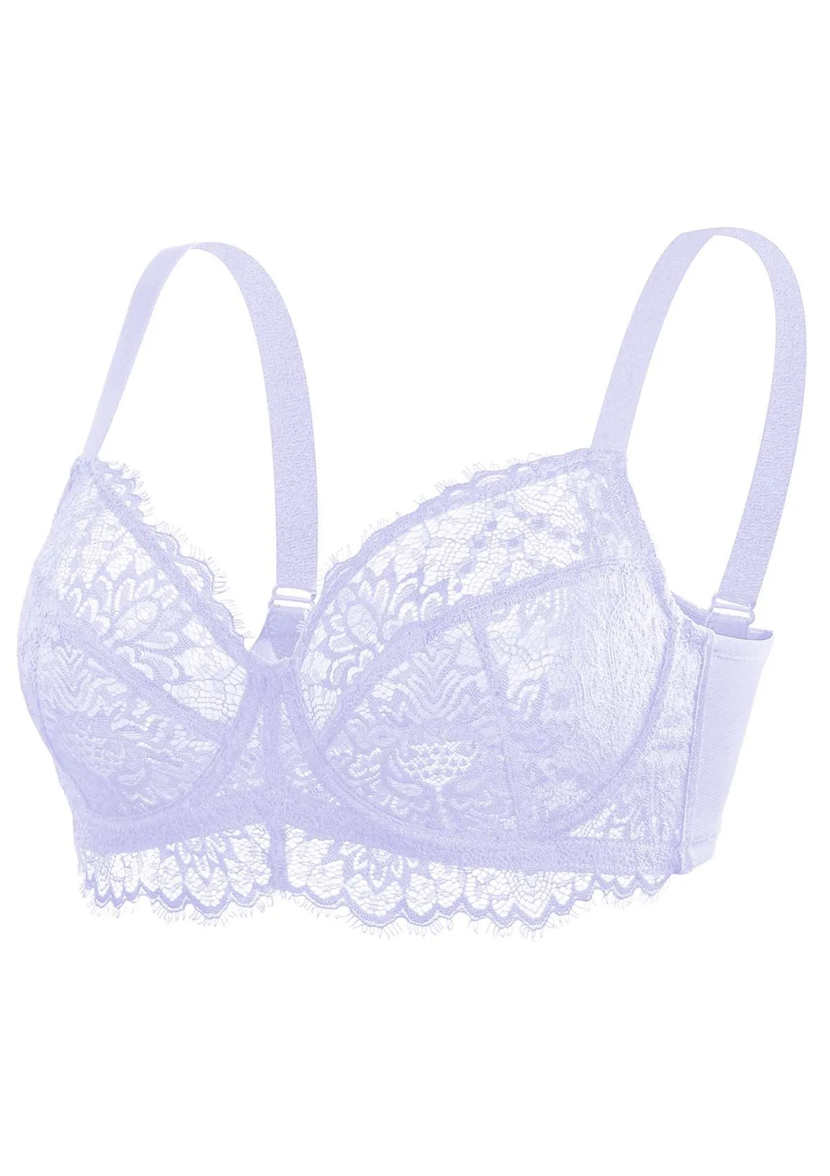 HSIA Sunflower Purple Underwire Lace Bra Set